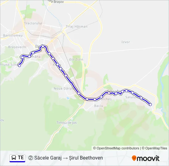 TE Bus Line Map