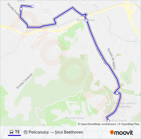 TE Bus Line Map