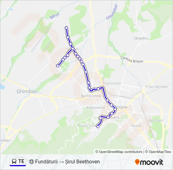 TE Bus Line Map