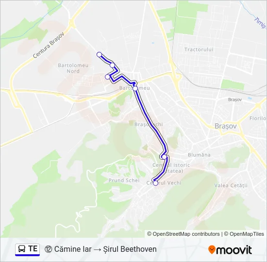 TE Bus Line Map