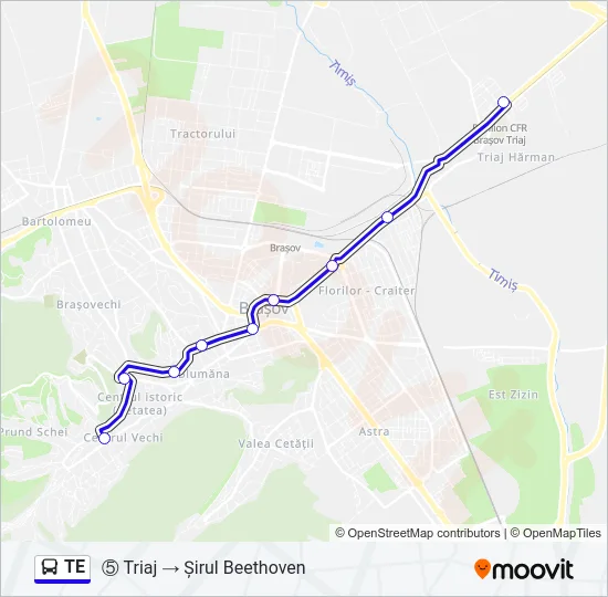TE Bus Line Map