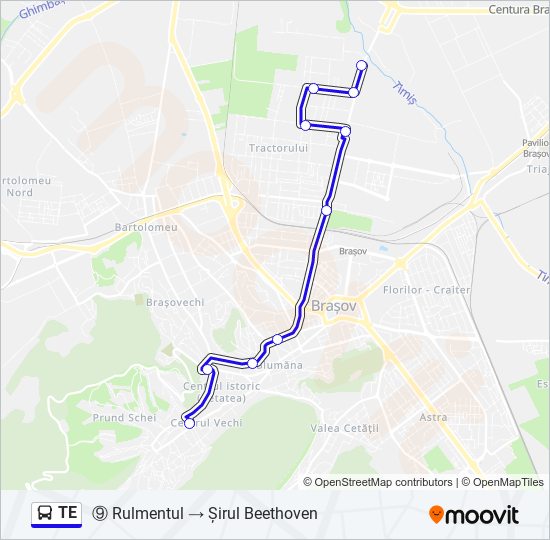 TE bus Line Map