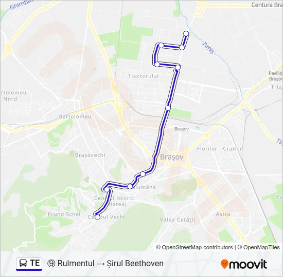 TE Bus Line Map