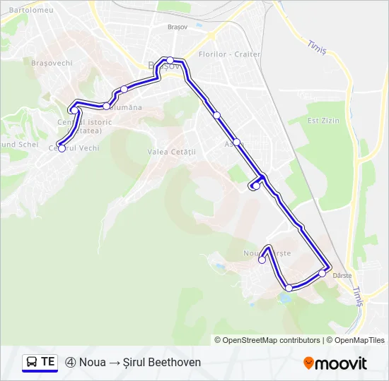 TE Bus Line Map