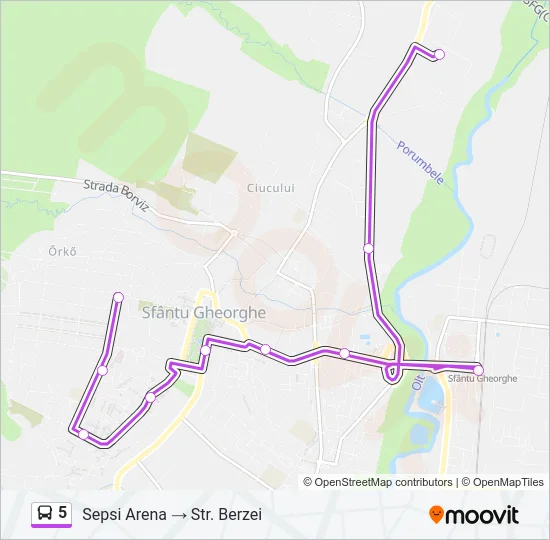 5 Bus Line Map