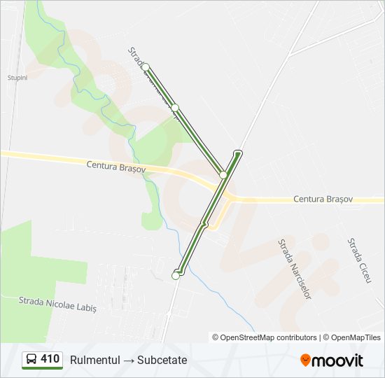 410 bus Line Map