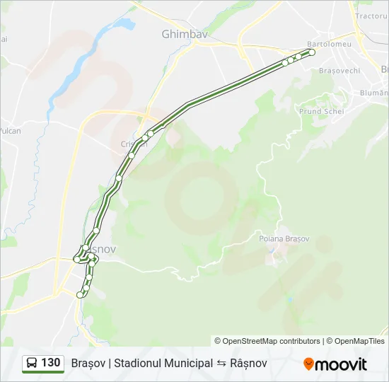 130 Bus Line Map