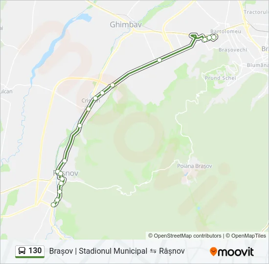 130 Bus Line Map