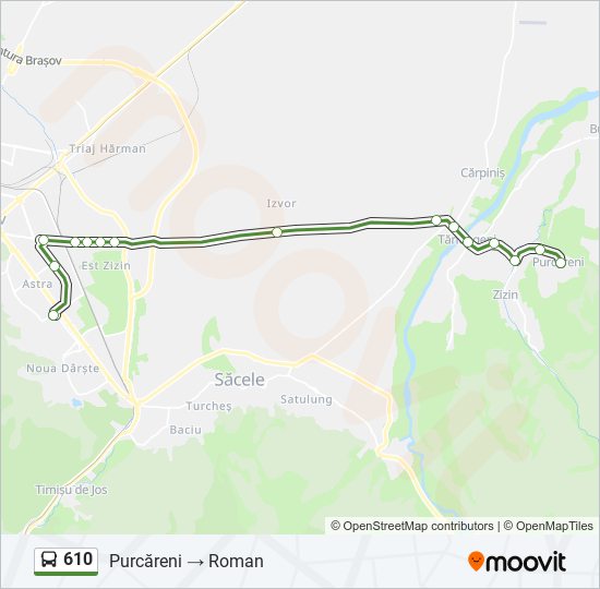 610 bus Line Map