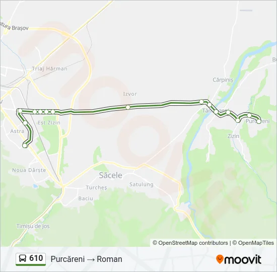 610 Bus Line Map
