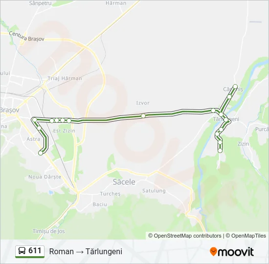611 Bus Line Map