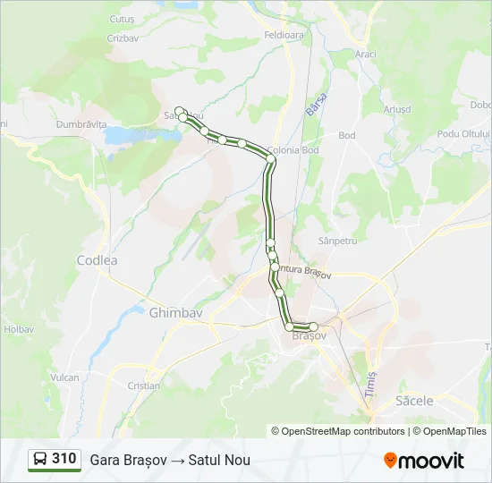 310 Bus Line Map
