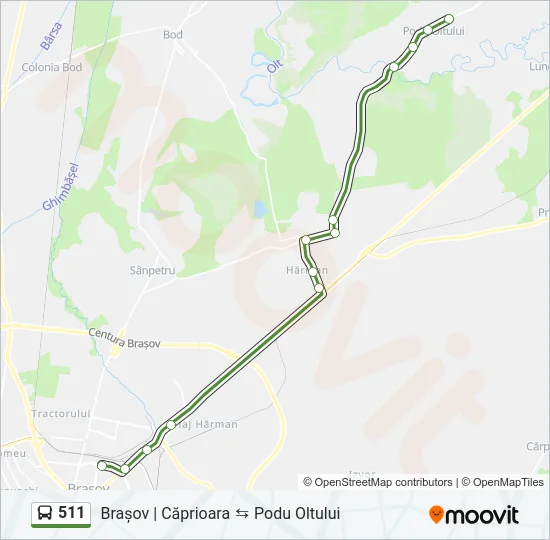 511 Bus Line Map