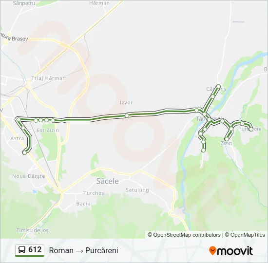 612 Bus Line Map