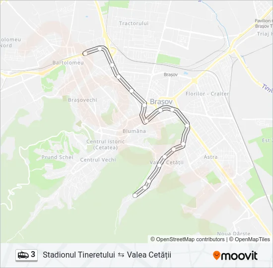 3 Trolleybus Line Map