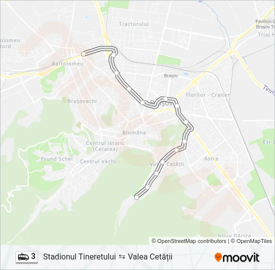 3 Trolleybus Line Map