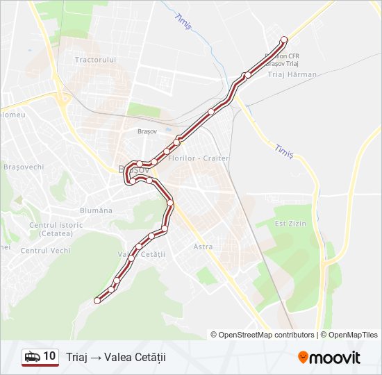 10 Trolleybus Line Map