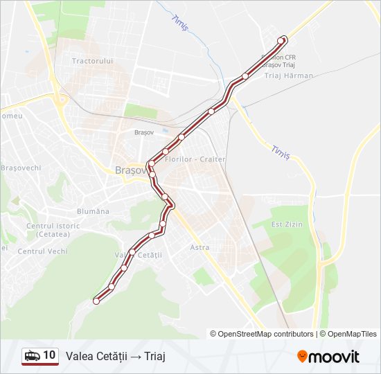 10 Trolleybus Line Map