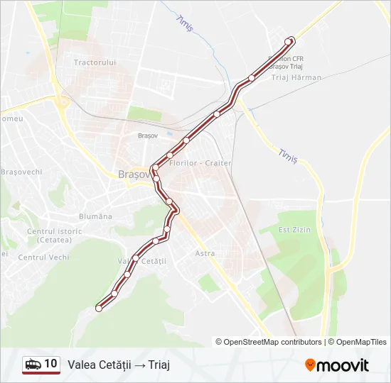 10 Trolleybus Line Map