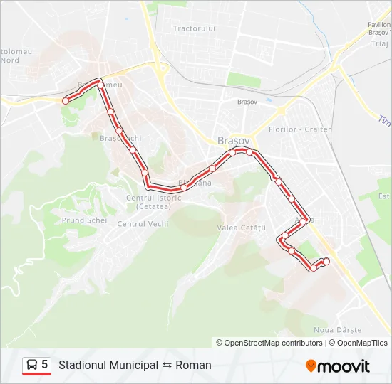 5 Bus Line Map