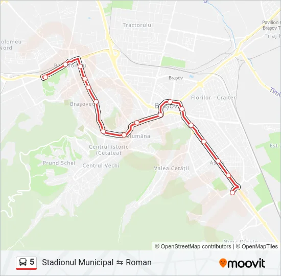 5 Bus Line Map