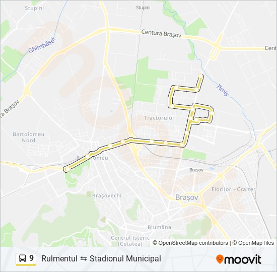 9 bus Line Map