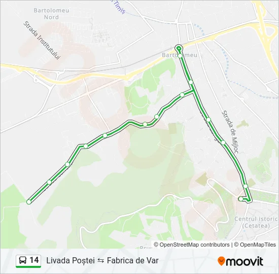 14 Bus Line Map
