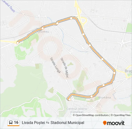 16 Bus Line Map