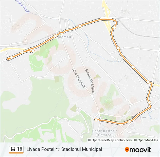 16 Bus Line Map