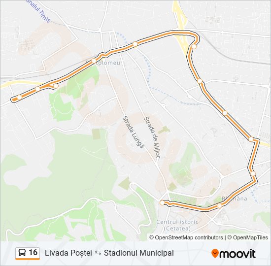 16 bus Line Map