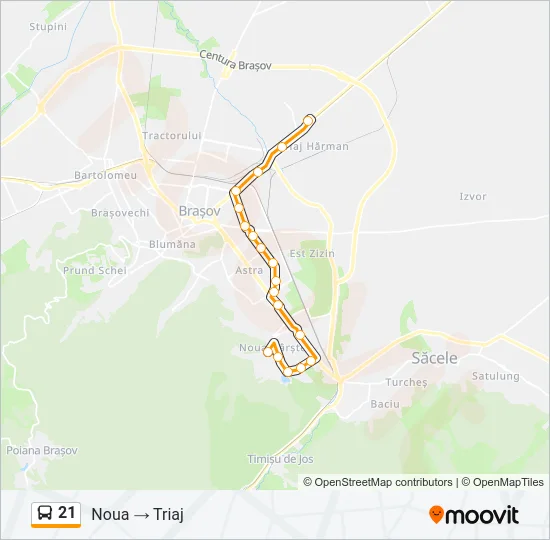 21 Bus Line Map