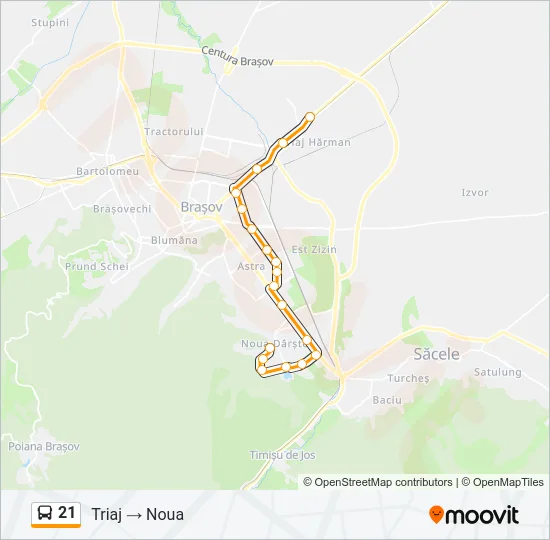 21 Bus Line Map