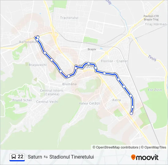 22 Bus Line Map