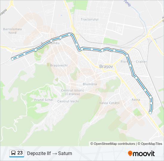 23 bus Line Map