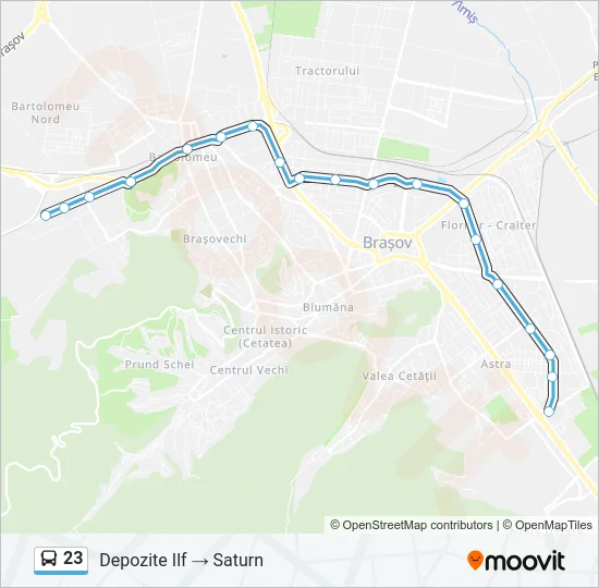23 Bus Line Map