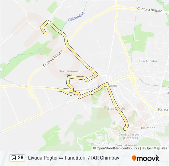 28 Bus Line Map