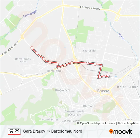 29 Bus Line Map