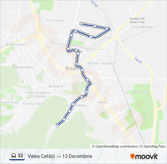 32 Bus Line Map