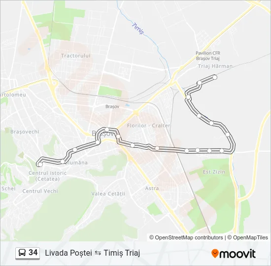 34 Bus Line Map