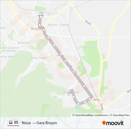 35 Bus Line Map