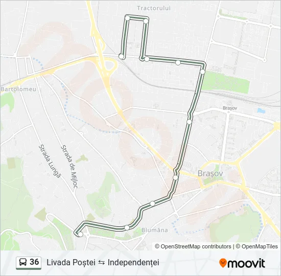 36 Bus Line Map