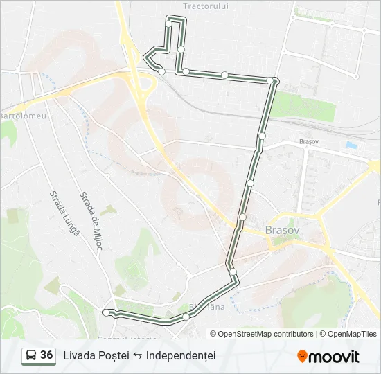 36 Bus Line Map