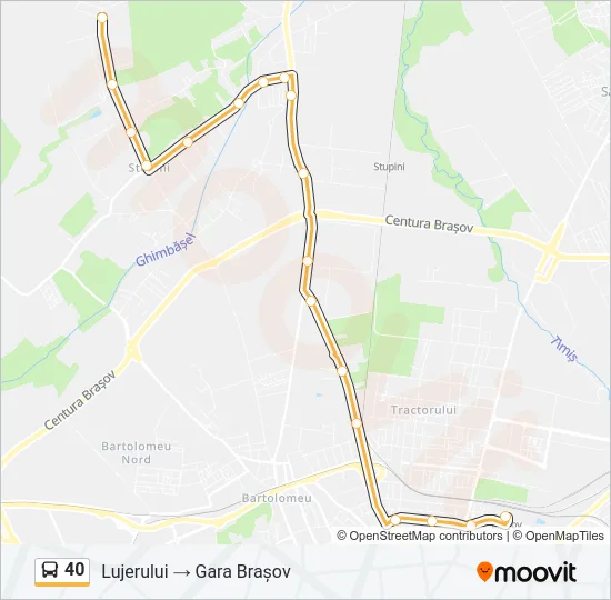 40 Bus Line Map