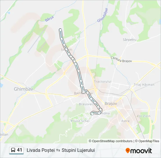 41 Bus Line Map