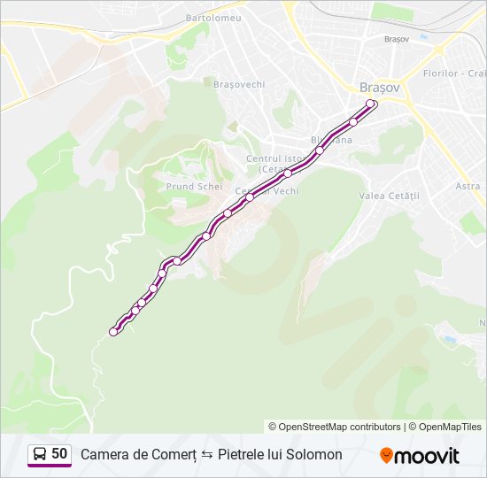 50 bus Line Map