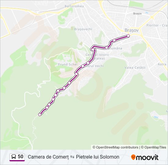 50 Bus Line Map