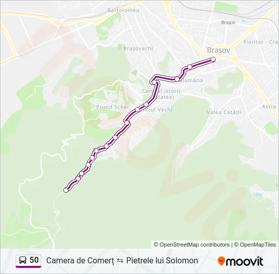 50 Bus Line Map