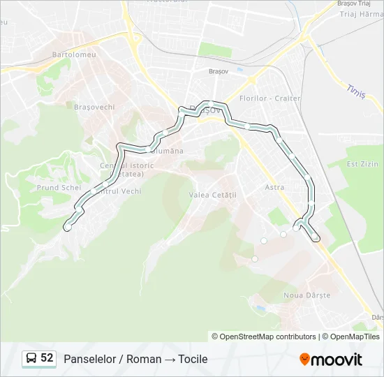 52 Bus Line Map