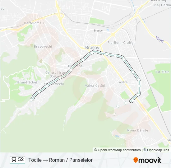 52 Bus Line Map