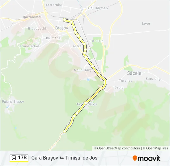 17B Bus Line Map